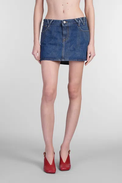 Vivienne Westwood Blue Foam Denim Miniskirt