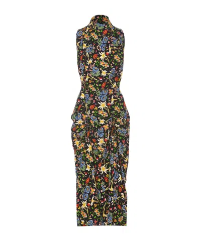 VIVIENNE WESTWOOD VIVIENNE WESTWOOD ALLOVER FLORAL PRINTED MIDI DRESS