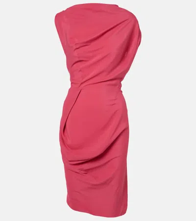 Vivienne Westwood Fond Draped Midi Dress In Pink