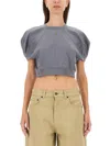 Vivienne Westwood Gray Cropped Football T-shirt In Grey