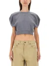 Vivienne Westwood Gray Cropped Football T-shirt In Grey