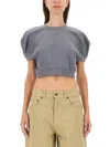 Vivienne Westwood Gray Cropped Football T-shirt In Grey