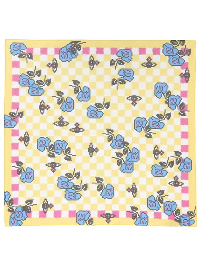Vivienne Westwood Yellow Printed Scarf