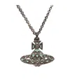 Vivienne Westwood Four-leaf Clover Planet Pendant In Gray
