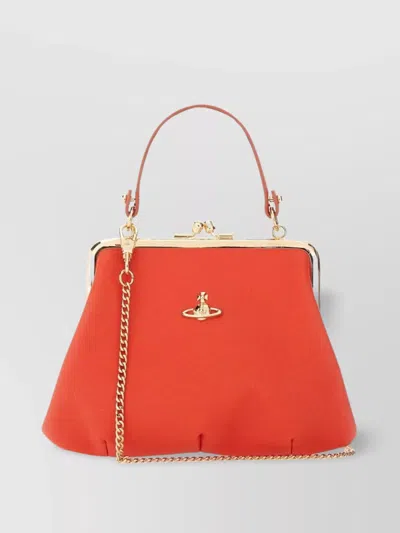Vivienne Westwood "frame Bag" With Chain Strap And Top Handle