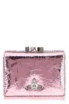 Vivienne Westwood Crinkle-effect Wallet In Pink