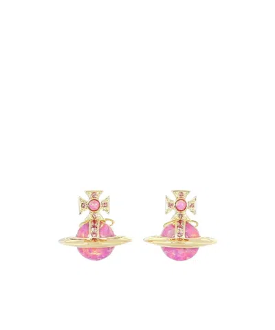 Vivienne Westwood Franca Earrings In Pink