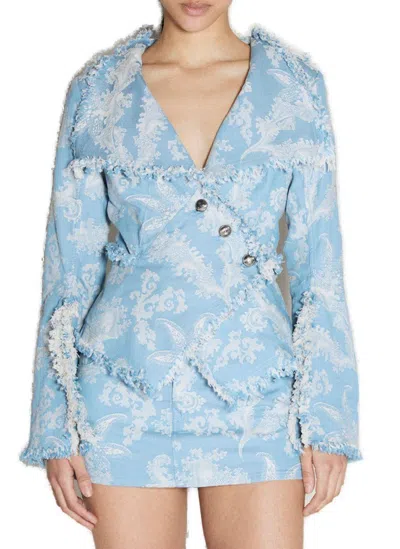Vivienne Westwood Frayed Jacket In Blu