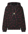 Vivienne Westwood Printed Hooded Sweater With Kangaroo Pocket In Black