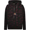 Vivienne Westwood Printed Hooded Sweater With Kangaroo Pocket In Black