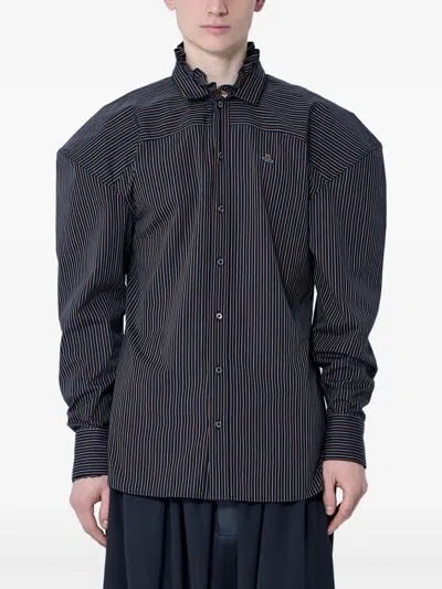 Vivienne Westwood Frilly Shirt In Blau