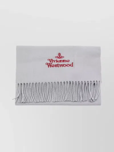 VIVIENNE WESTWOOD FRINGE DETAILED RECTANGULAR SCARF ACCESSORY