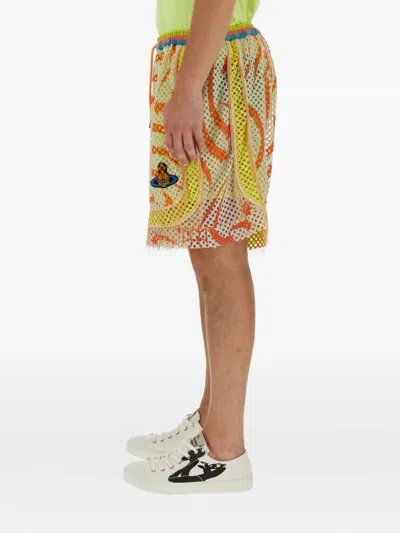 Vivienne Westwood Multicolor Printed Shorts In Green