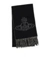 Vivienne Westwood Single Orb Double Scarf In Black
