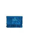 Vivienne Westwood Fringed Scarf In Blue