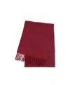 Vivienne Westwood Burgundy Embroidered Scarf In Burgundy