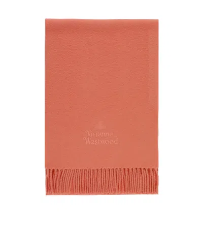 Vivienne Westwood Fringed Scarf In Red