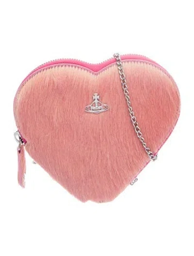 Pre-owned Vivienne Westwood Fur Evening Bag In Pink