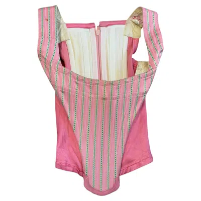 Pre-owned Vivienne Westwood F/w 1991 'dressing Up' Pink Striped Corset Bustier