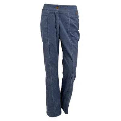 Pre-owned Vivienne Westwood F/w 2003 Bootcut Blue Cotton Pants