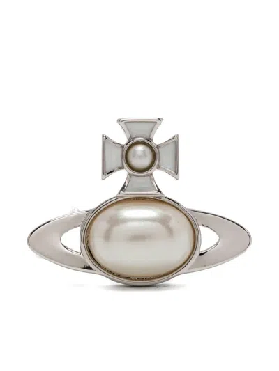 Vivienne Westwood Gaby Single Earring In Metallic