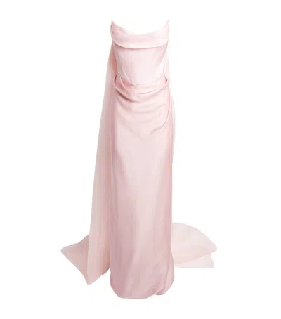 Vivienne Westwood Galaxy Cape Gown In Pink