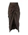 Vivienne Westwood Woman Midi Skirt Brown Size 0 Virgin Wool In Black