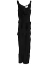Vivienne Westwood Gathered-detailed Midi Dress In Black