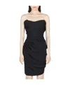 Vivienne Westwood Gathered-detailed Strapless Mini Dress In Black