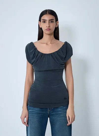 Vivienne Westwood Gathered Top In Blue