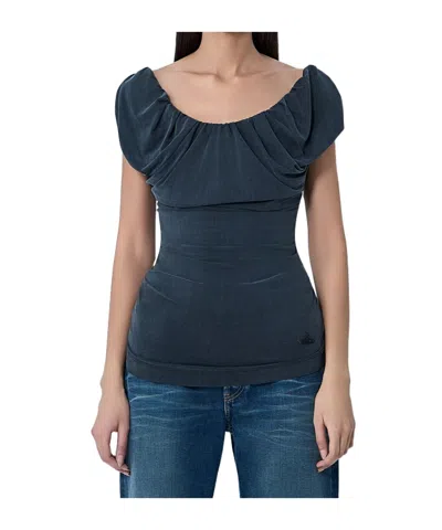 VIVIENNE WESTWOOD VIVIENNE WESTWOOD ELASTICATED NECKLINE GATHERED TOP