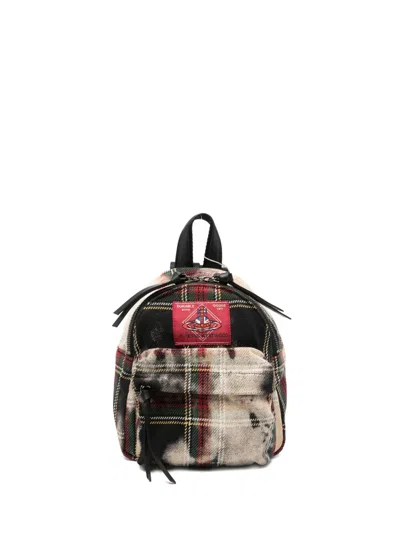 Vivienne Westwood George Tartan-print Backpack In Black