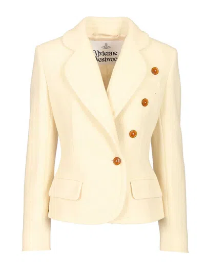 VIVIENNE WESTWOOD GEORGIA JACKET JACKETS WHITE