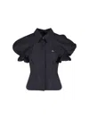Vivienne Westwood Relaxed Fit Top Puff Sleeves In Black