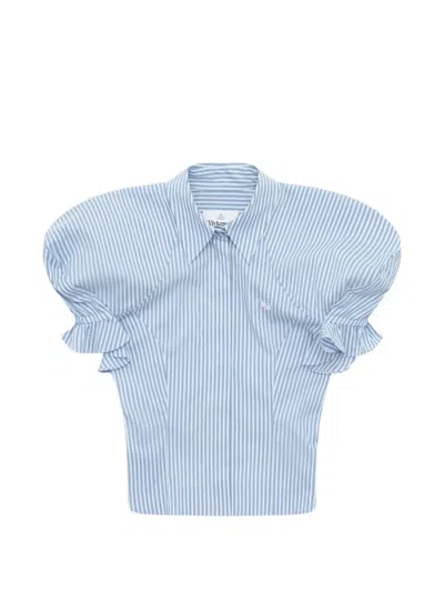 Vivienne Westwood Gexy Striped Shirt In Blue