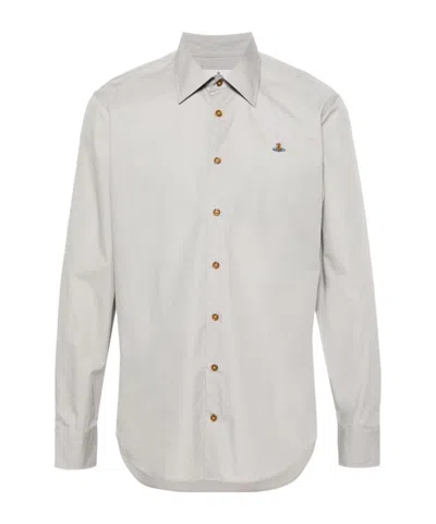 Vivienne Westwood Ghost Orb-embroidered Shirt In White