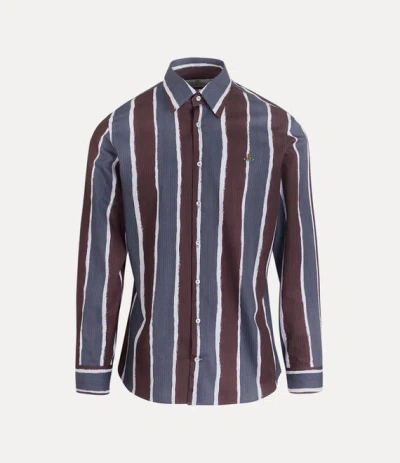 Vivienne Westwood Ghost Shirt Cotton Navy-white 50 Men