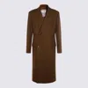 Vivienne Westwood Long Coat With Flap Pockets And Back Vent In Brown