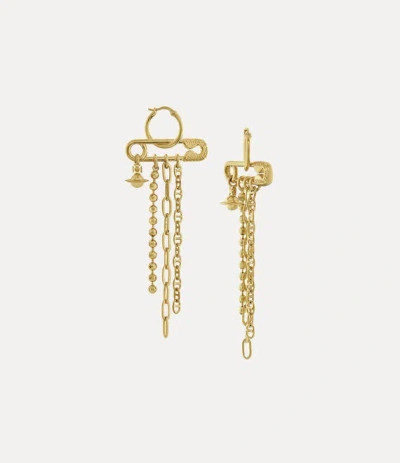 Vivienne Westwood Ginetta Earrings Gold Swarovski Crystals Women