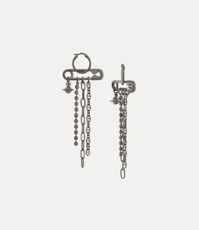 Vivienne Westwood Ginetta Earrings Silver Swarovski Crystals Women
