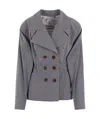 VIVIENNE WESTWOOD GINGHAM-CHECK ELASTICATED-WAIST BLAZER