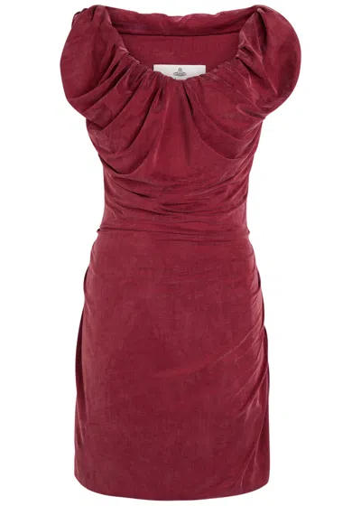 VIVIENNE WESTWOOD VIVIENNE WESTWOOD GINNIE AMBER DRAPED JERSEY MINI DRESS