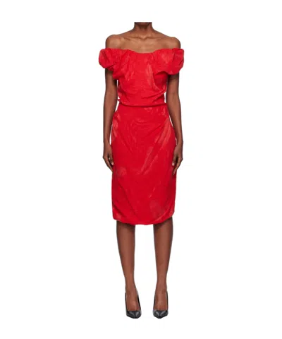 VIVIENNE WESTWOOD GINNIE AMBER MIDI DRESS