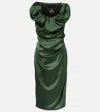 Vivienne Westwood Ginnie Amber Ruched Midi Dress In Green