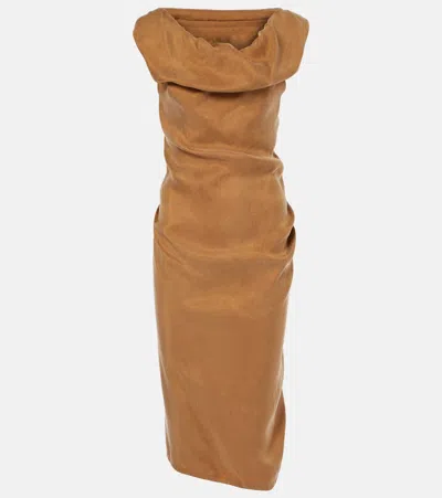 Vivienne Westwood Ginnie Draped Gown In Beige