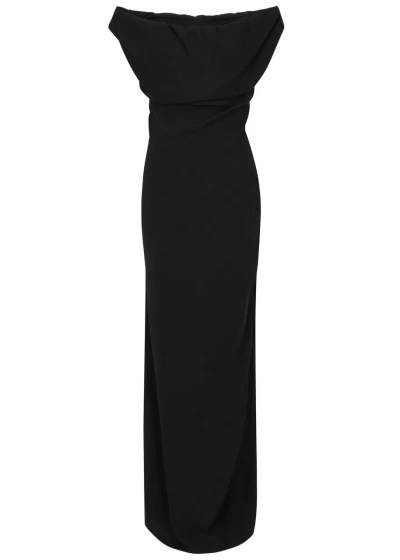 Vivienne Westwood Ginnie Draped Off-the-shoulder Maxi Dress In Black