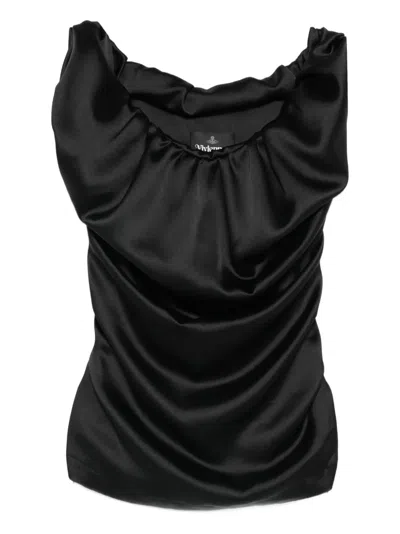 Vivienne Westwood Ginnie Draped Top In Black