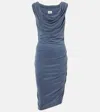 Vivienne Westwood Navy Ginnie Jersey Midi Dress In Blue