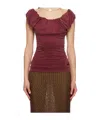 Vivienne Westwood Red Ginnie Jersey Top In Brown