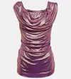 Vivienne Westwood Gathered-detail Sleeveless Top In Purple